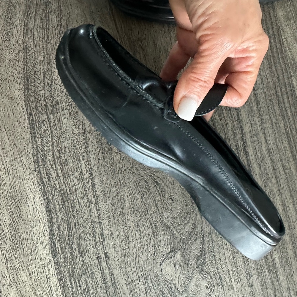 Coach Sleek Black Leather Slip-Ons - Picture 2 of 8